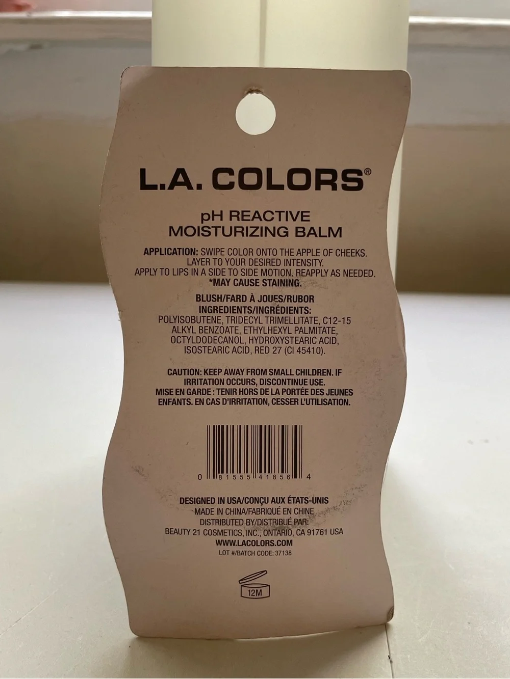 L.A. Colors pH Reactive Moisturizing Balm for Lips & Cheeks – Magical Blush NIP